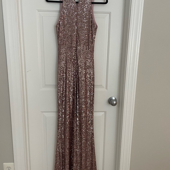 NWT Long Pink Sequin Dress - Picture 3 of 4